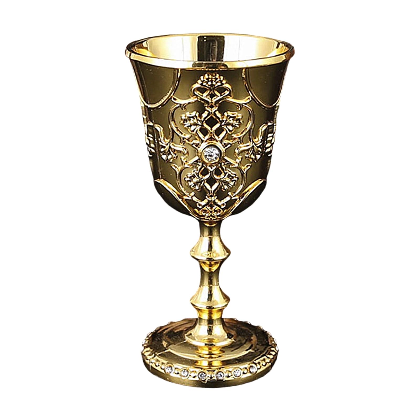 Xjdzineq Studded Metal Goblet Cups Sparkling Design for Wine Tasting and Sophisticated Table Setting Wine Glass Cups Decorative Shot Cup
