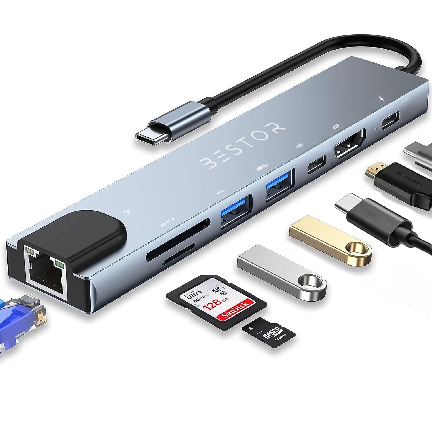See full amazon price history chart for Bestor ArcDock 8-in-1 USB-C Hub with 100W PD, 4K 60Hz HDMI, 5Gbps USB-C & USB-A Ports, Ethernet, SD/microSD for MacBook Pro/Air, Steam Deck, Dell XPS Bestor ArcDock 8-in-1 USB-C Hub with 100W PD, 4K 60Hz HDMI, 5Gbps USB-C & USB-A Ports, Ethernet, SD/microSD for MacBook Pro/Air, Steam Deck, Dell XPS (B0D66WV8P1) Amazon Price History, Amazon Price Tracker