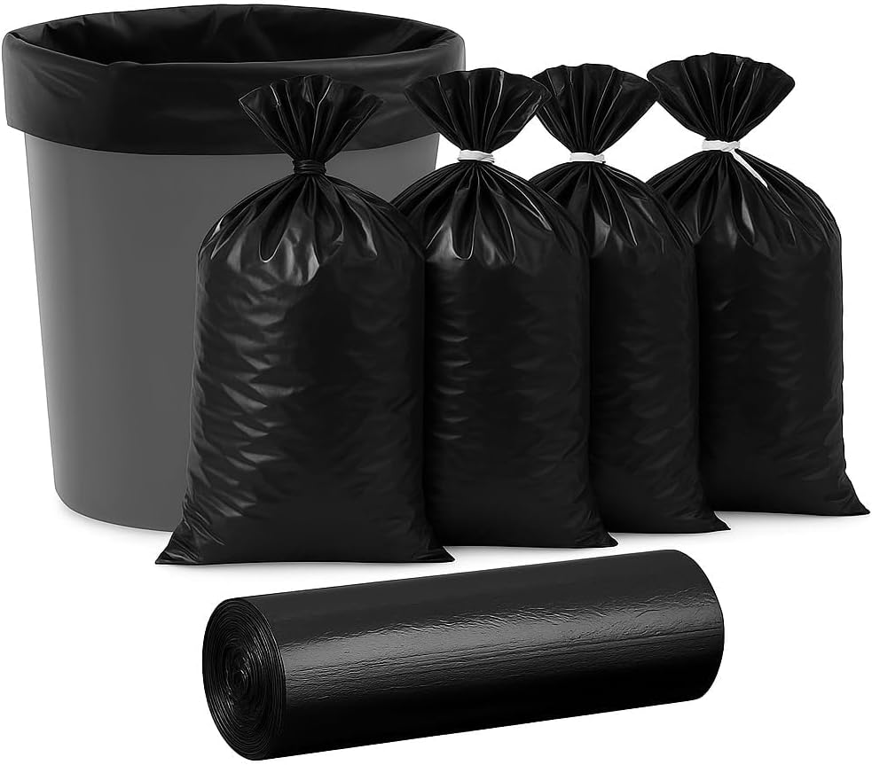 - CLITZ Garbage Bags 19 x 21 Inches, Small Trash Bags,30 Bag X 5 Roll Durable Leak-Proof Waste Bags for Home, Office & Bathroom Black