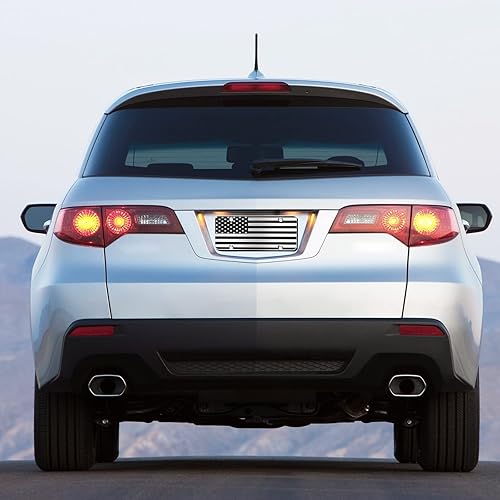 Miniatura 7 de Placa de matrícula de la bandera estadounidense, matrícula de bandera frontal negra con 4 agujeros, placa de matrícula de aluminio vintage en