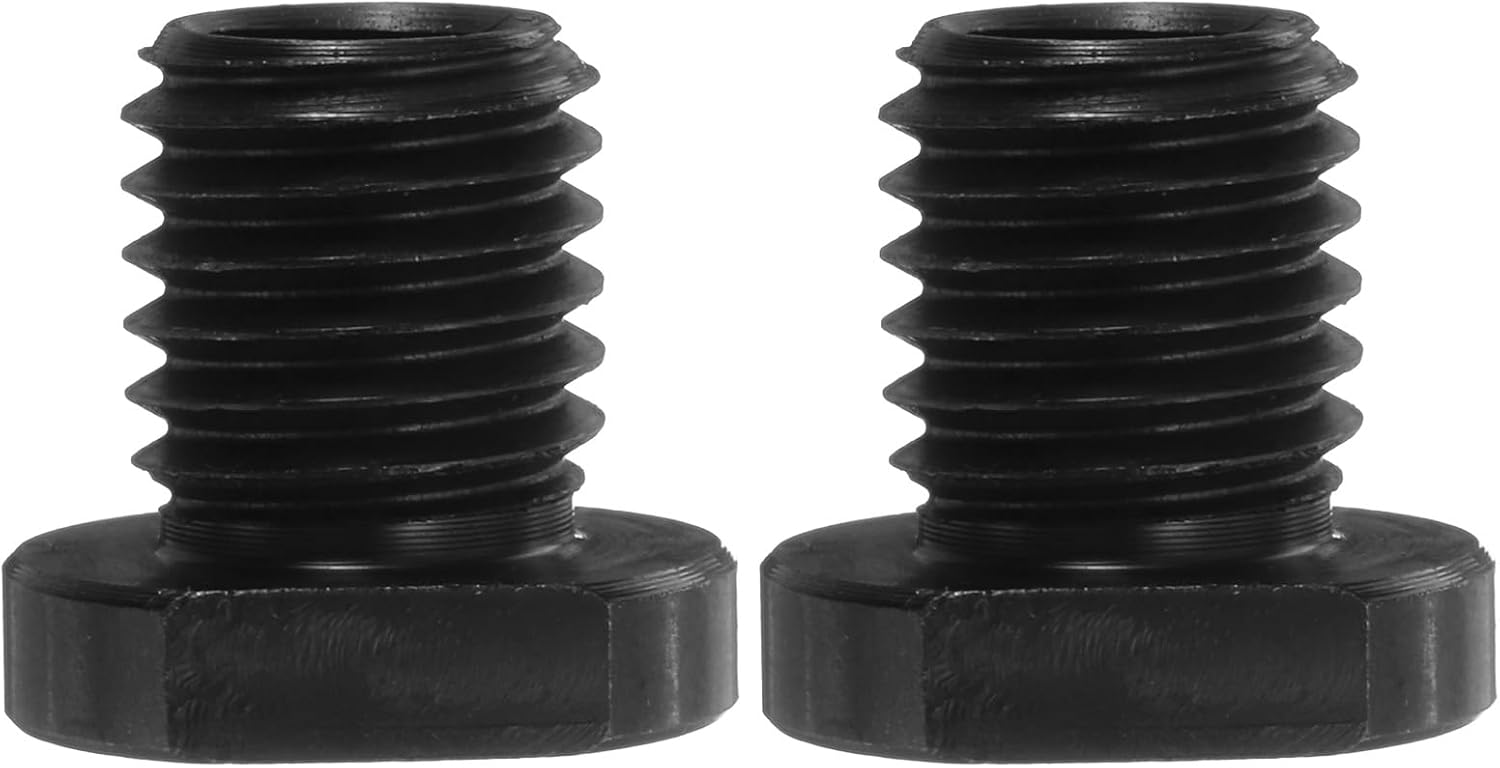 HARFINGTON 2pcs M10 Female to M14 Male Adapter Polisher Adaptor Connecting Angle Grinder Attachment Thread Adapter Conversion Tool for Diamond Core Bit Polishing Pad Wheel, Black