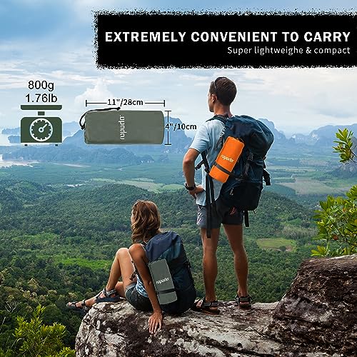 ROPODA Camping Mattress, Ultralight Sleeping Mat with Pillow, Built-in Foot Pump - Image 4