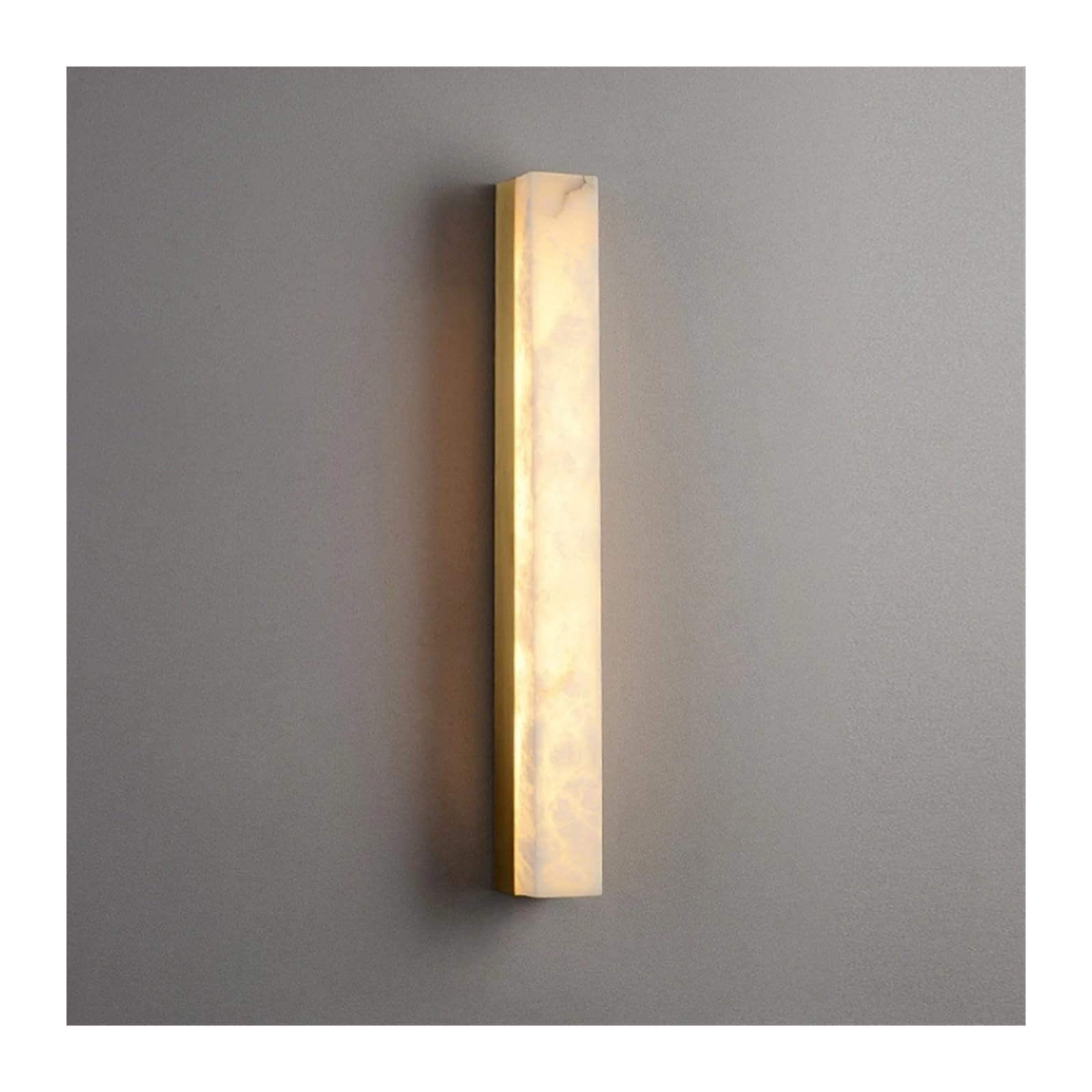ASerZenith Marble Copper Body Wall Lamp Modern Minimalist Chinese Living Room Tv Background Wall Sconces Decorative Aisle Corridor Bedroom Wall Light(Gold-H80Cm)