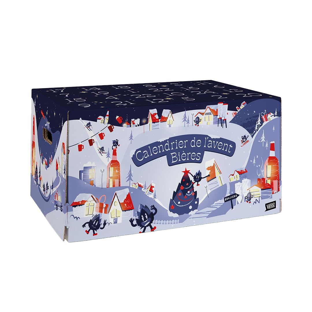 Calendrier de l'Avent Bières - 24 Jours, 24 Dégustations - Coffret cadeau Noël - Bières artisanales