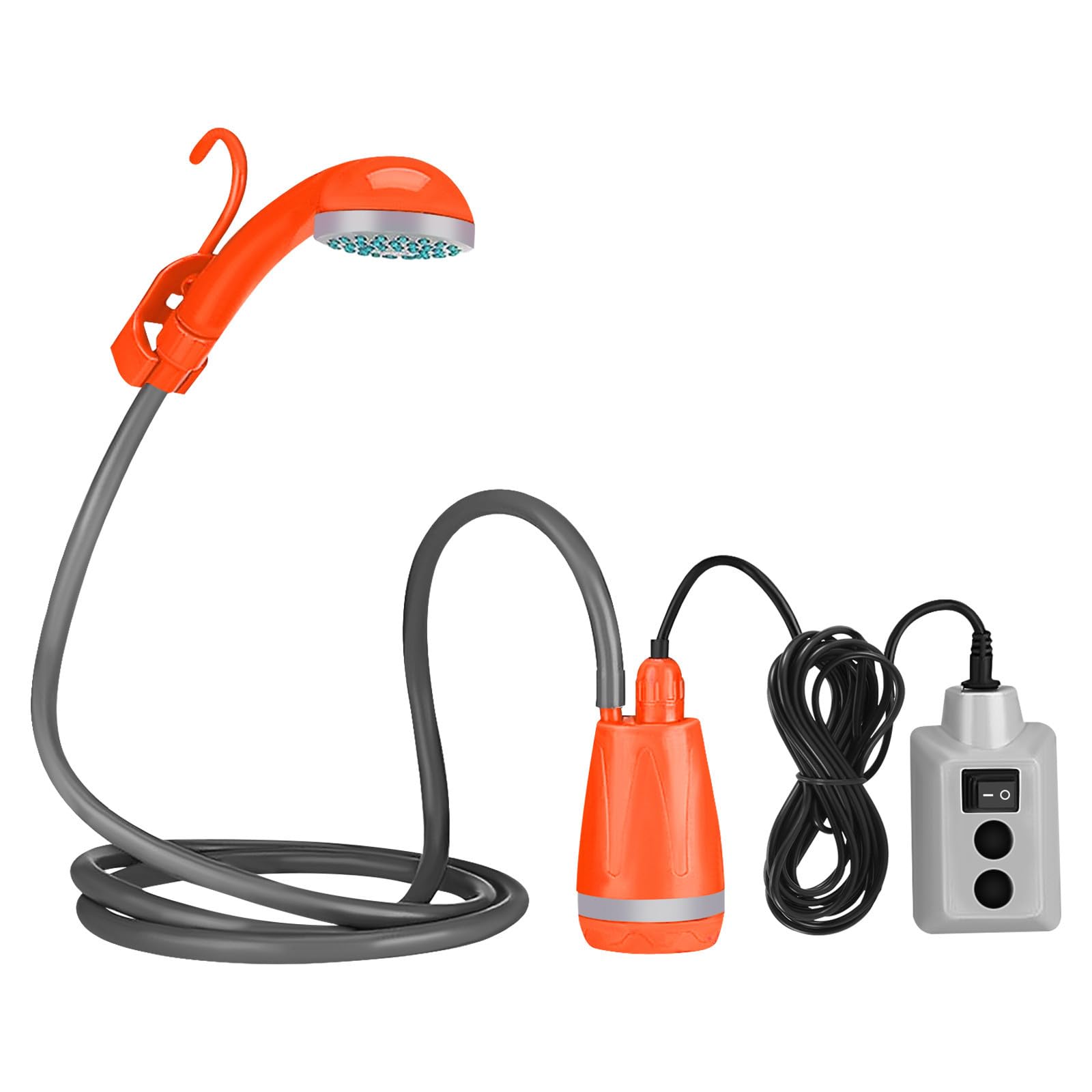Zerodeko Ducha Portátil de Camping Recargable 2200 Mah Bomba Integrada