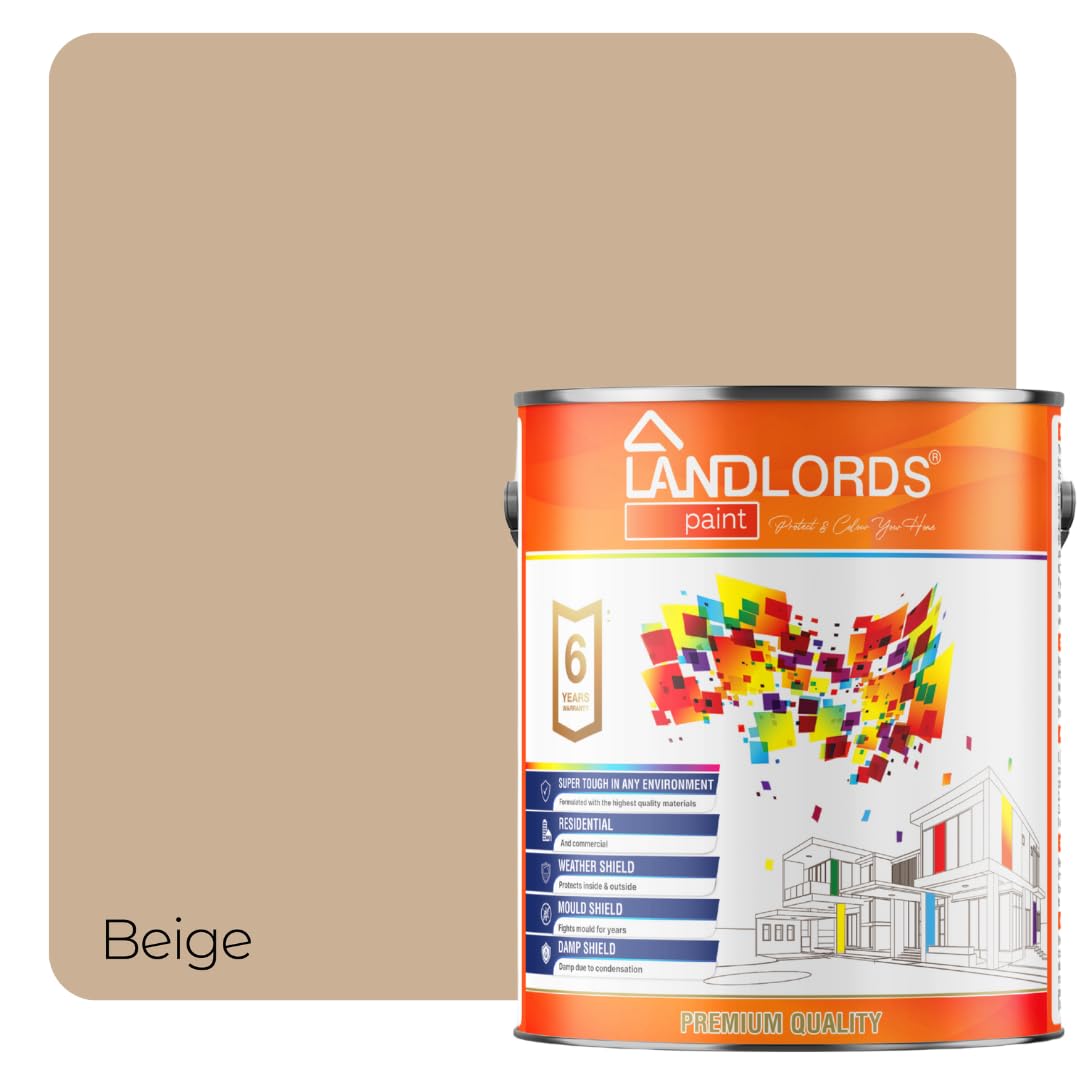 Landlords Paint Moroccan Sand Landlords Anti-Mould Condensation & Damp Paint | Anti Condensation Paint For Walls & Ceilings | Prevents Damp & Mould | Bathroom Kitchen - 1L - Matt