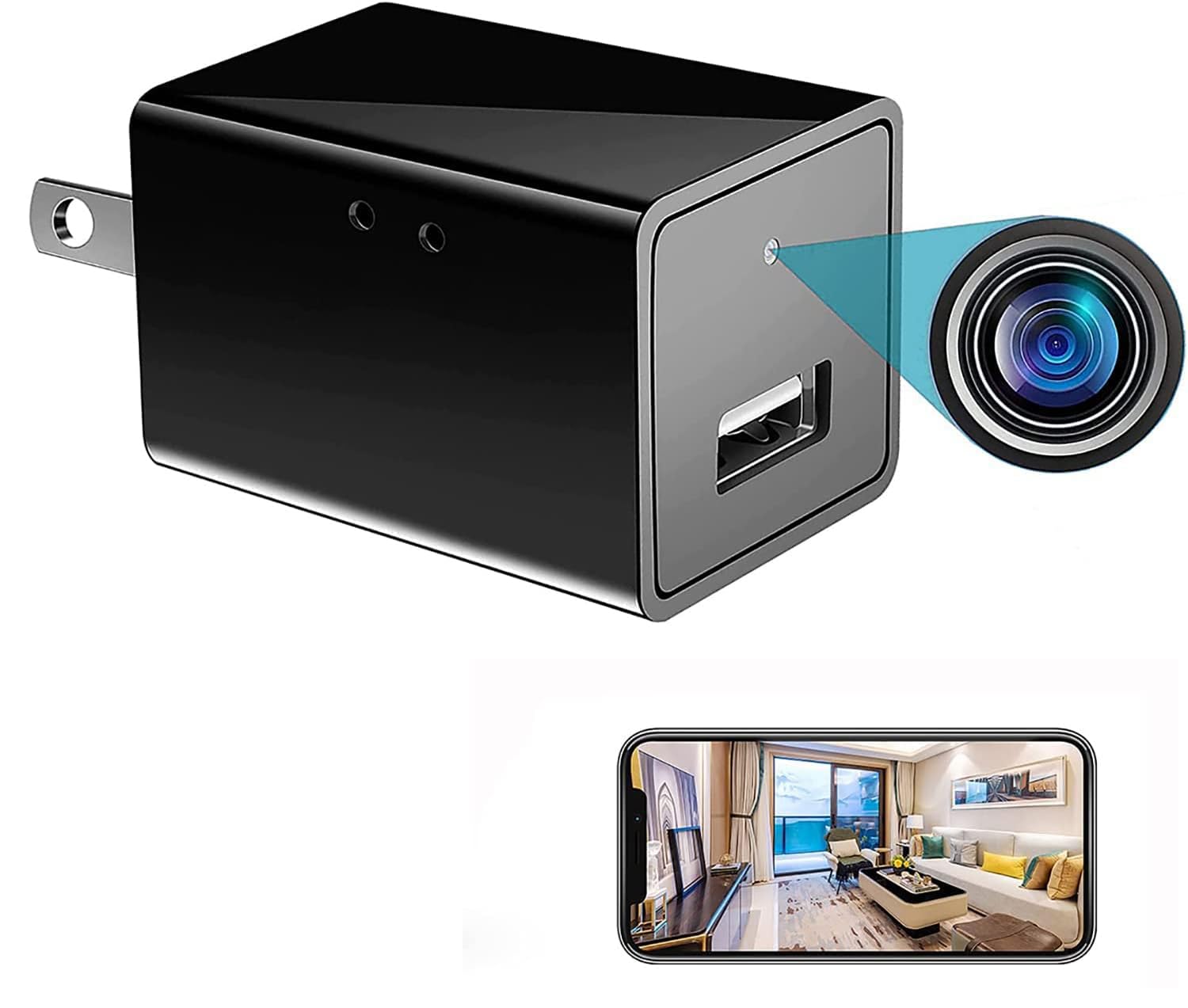 Wireless Spy Smart Small 1080P USB Charger WiFi Camera Indoor Hidden Security Camera Baby Monitor Surveillance Security Cam