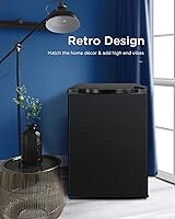 Vista 7 de Mini congelador vertical para congelador pequeño compacto (negro, 3.0 pies cúbicos)