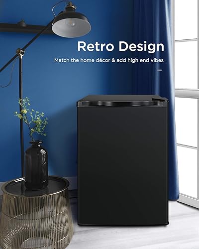 Miniatura 7 de Mini congelador vertical para congelador pequeño compacto (negro, 3.0 pies cúbicos)