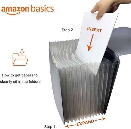 Miniatura 3 de Tienda Basics Carpeta organizadora de archivos expandible tamaño carta color negro