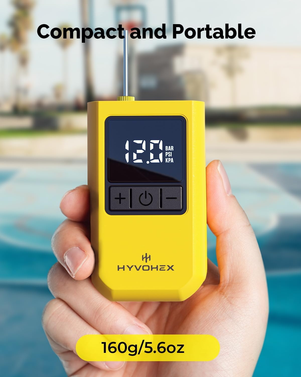 Ball Pump for Sports Balls, Portable Electric Basketball Pump Ultra Fast Inflation, with Digital LED Display Air Pump for Balls, Preset Pressure with Ball Needle for Soccer, Volleyball - Image 6