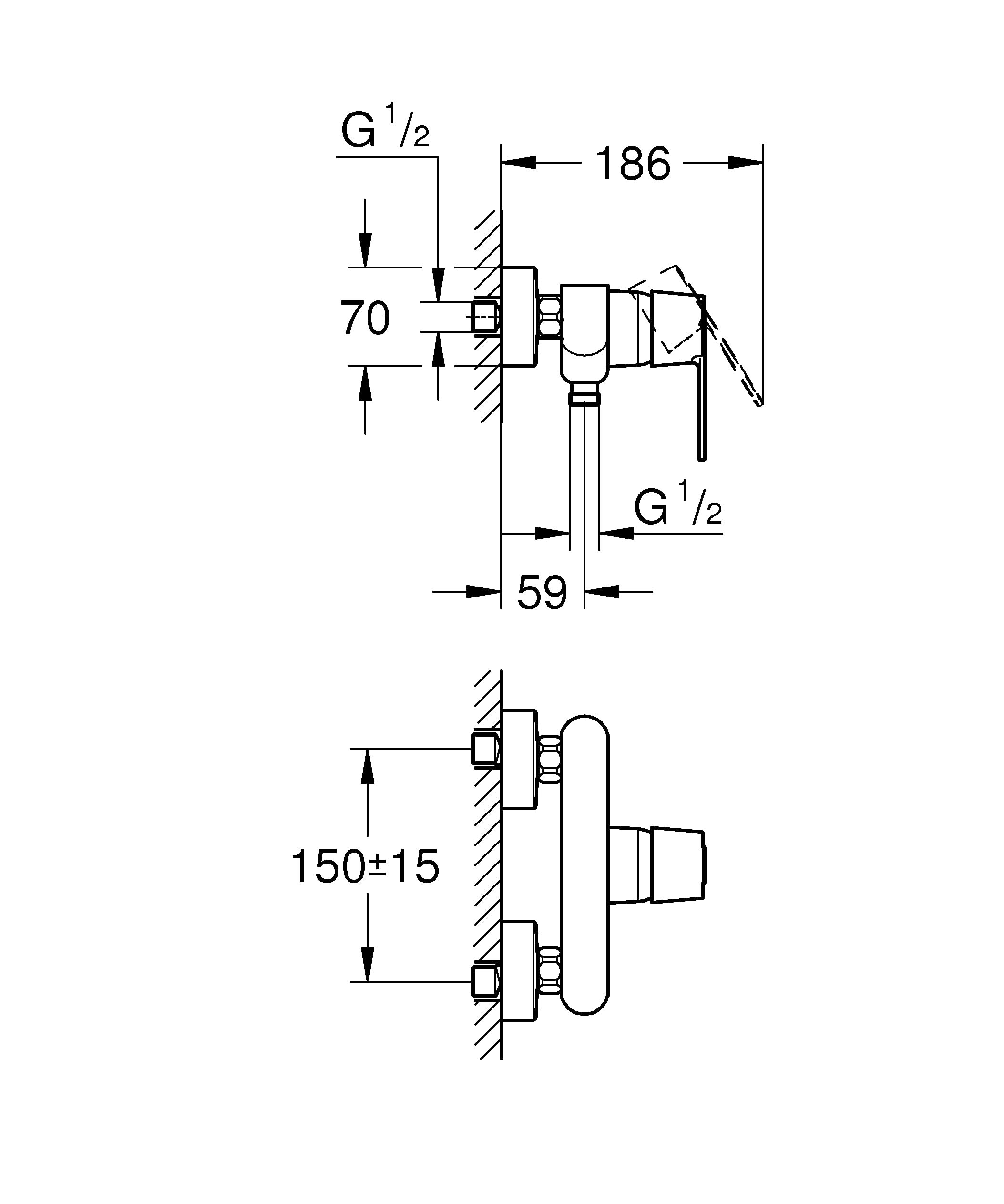 Grohe Mitigeur Douche Get 32888000 (Import Allemagne)