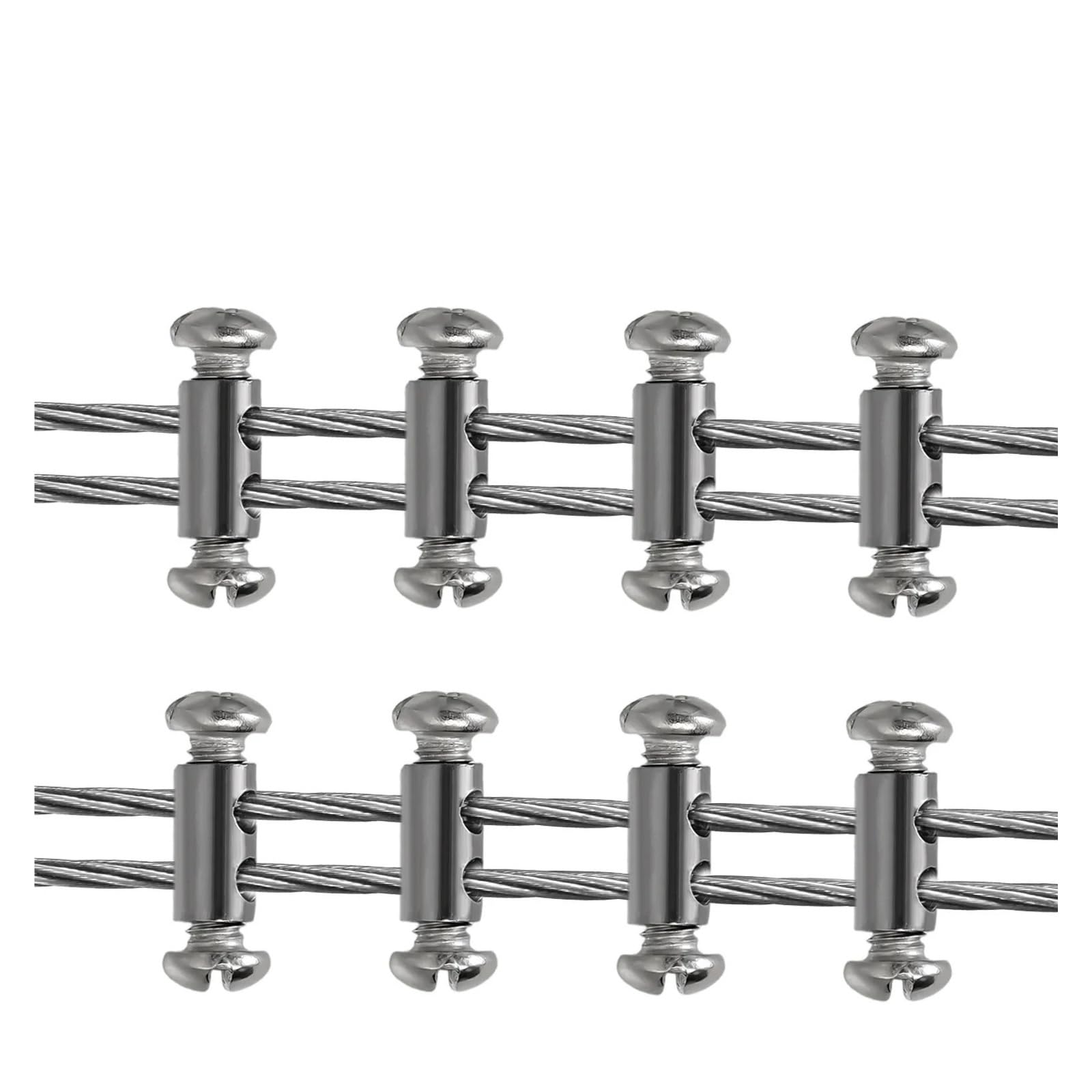 10/100 pezzi, clip a doppio foro per cavi a sospensione, clip per cavi di sospensione placcati in rame, per fissaggio sicuro e sollevamento (50 pezzi)