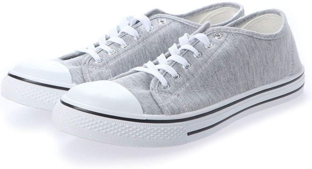 San-A-Plus 2326 Sneakers Lace-up Shoes Low Cut Canvas, Black