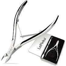LePinko Cutile Pusher with Professional Cuticle Trimmer Super Energy-Saving Dead Skin Nipper Sharp Nail Remover Nail Nails Nails Nails Pedicure Manicure Nail Care Tool for Women Men 7mm Jaw