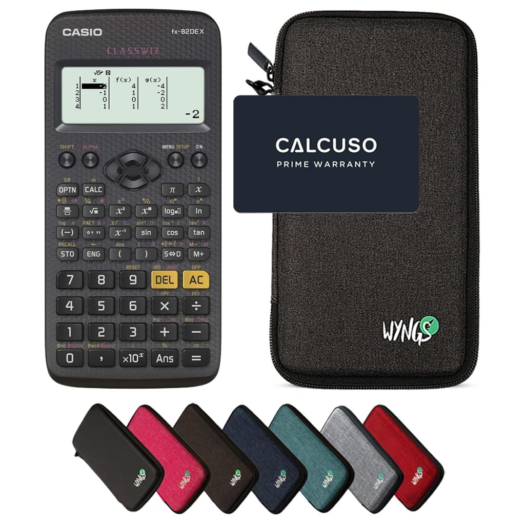 Calculatrice Streberpaket: Casio FX 87 DE X WYNGS Schutztasche schwarz Calculatrice Streberpaket: Casio FX 87 DE X WYNGS Schutztasche schwarz