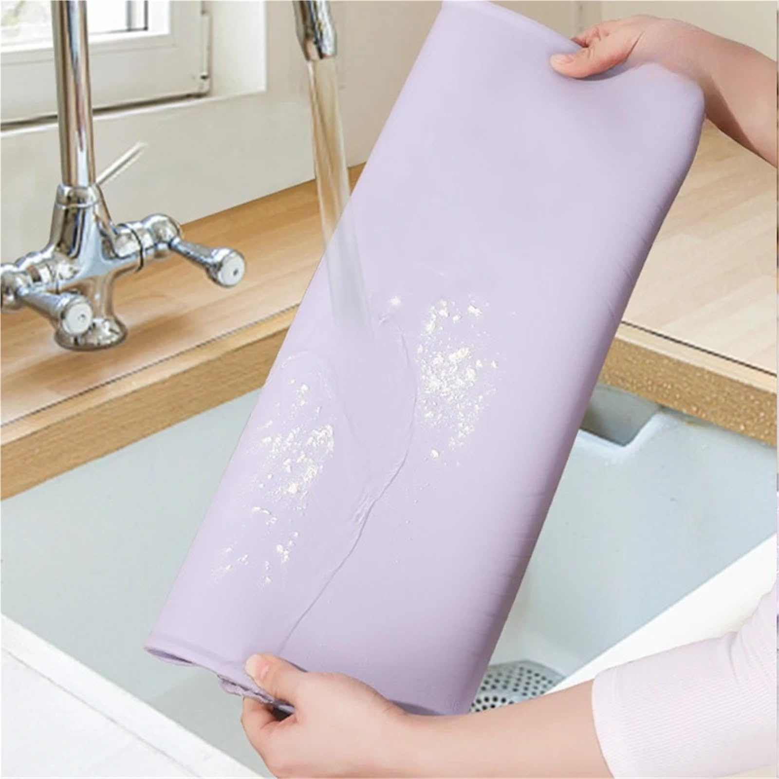 Backmatte Silikon Große Silikon-Knetmatte/Backmatte (70 x 50 cm / 60 40 cm), 5 mm dick, antihaftbeschichtet, wiederverwendbar, Küchenzubehör(70x50CM)