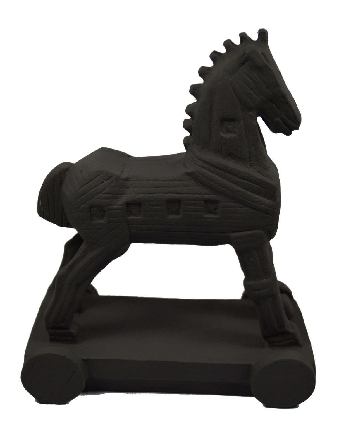 Cheval De Troie Sculpture Grecque Antique En Pierre Coulée - Reproduction Artisanale