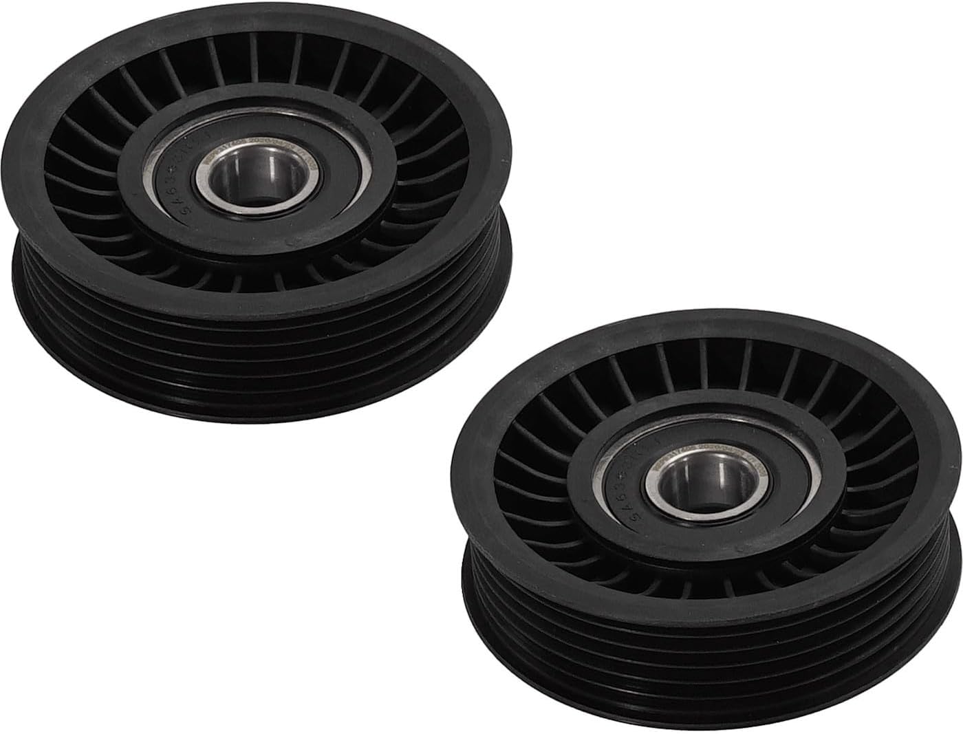Replacement Accessory Belt Idler Pulleys Set of 2 fits Jeep Wrangler 3.6L V6 (A/C Auxiliary) 2012-2015