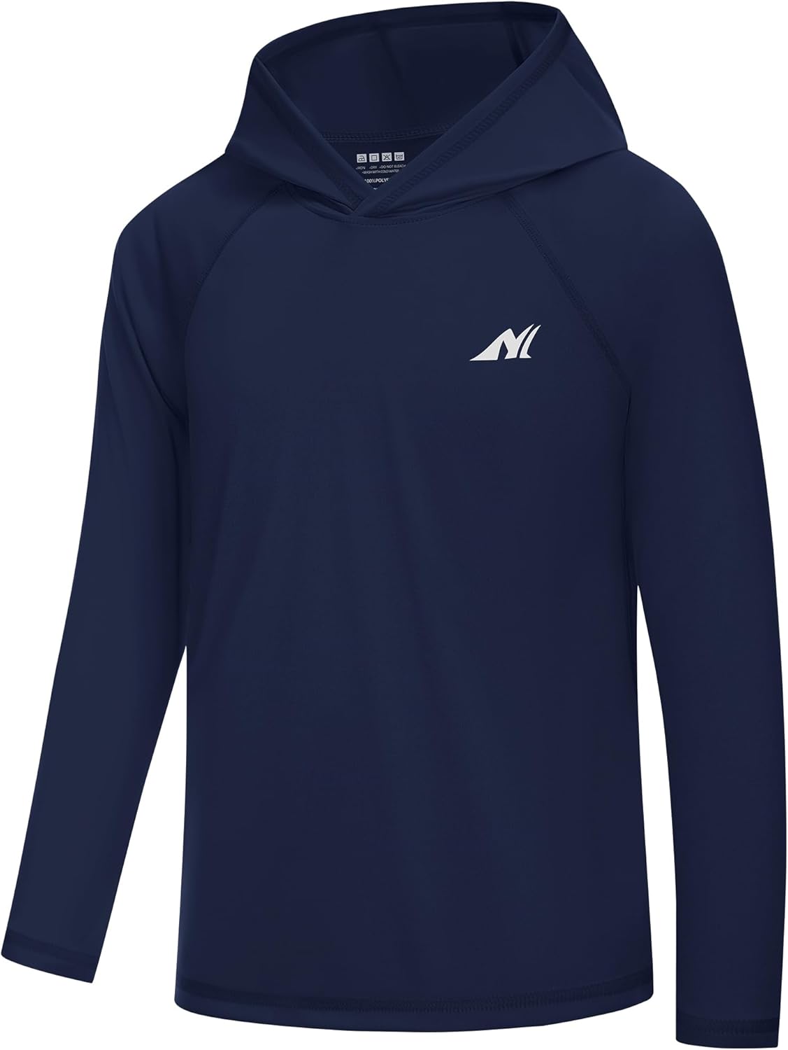 UPF 50+ Boys Rash Guard Hoodie Long Sleeve Youth Kids Swim Shirt UV Sun Protection Hooded for Fishing Running Beach