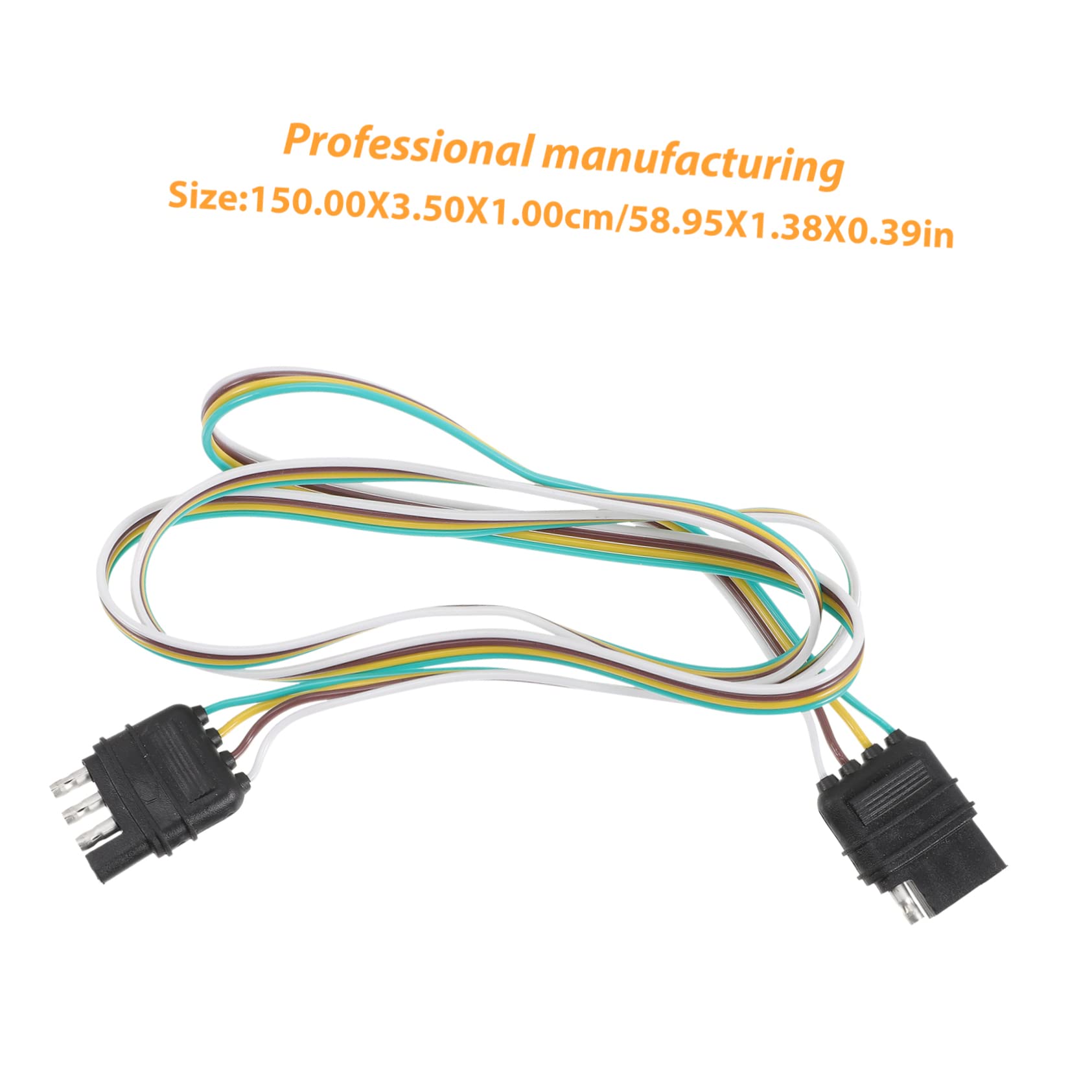 HOLIDYOYO Universal 4 Pin Trailer Wire Harness 1.5m Long Color-Marked Harness for Easy Trailer Light Installation Fit