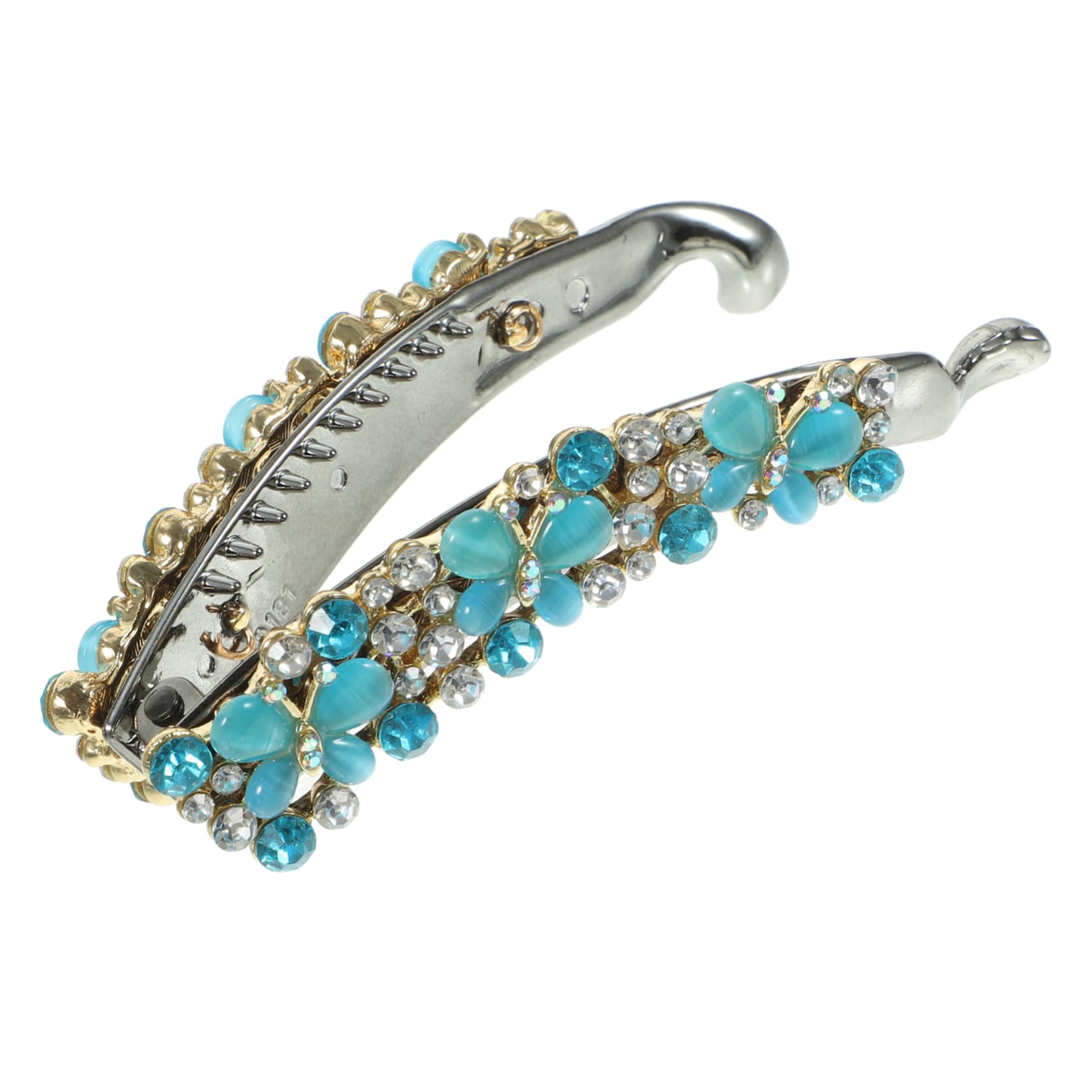 minkissy 5pièces Pince Banane Avec Strass Clip à Cheveux Élégant Pour Femmes Accessoire De Coiffure Pratique Pour Queue De Cheval