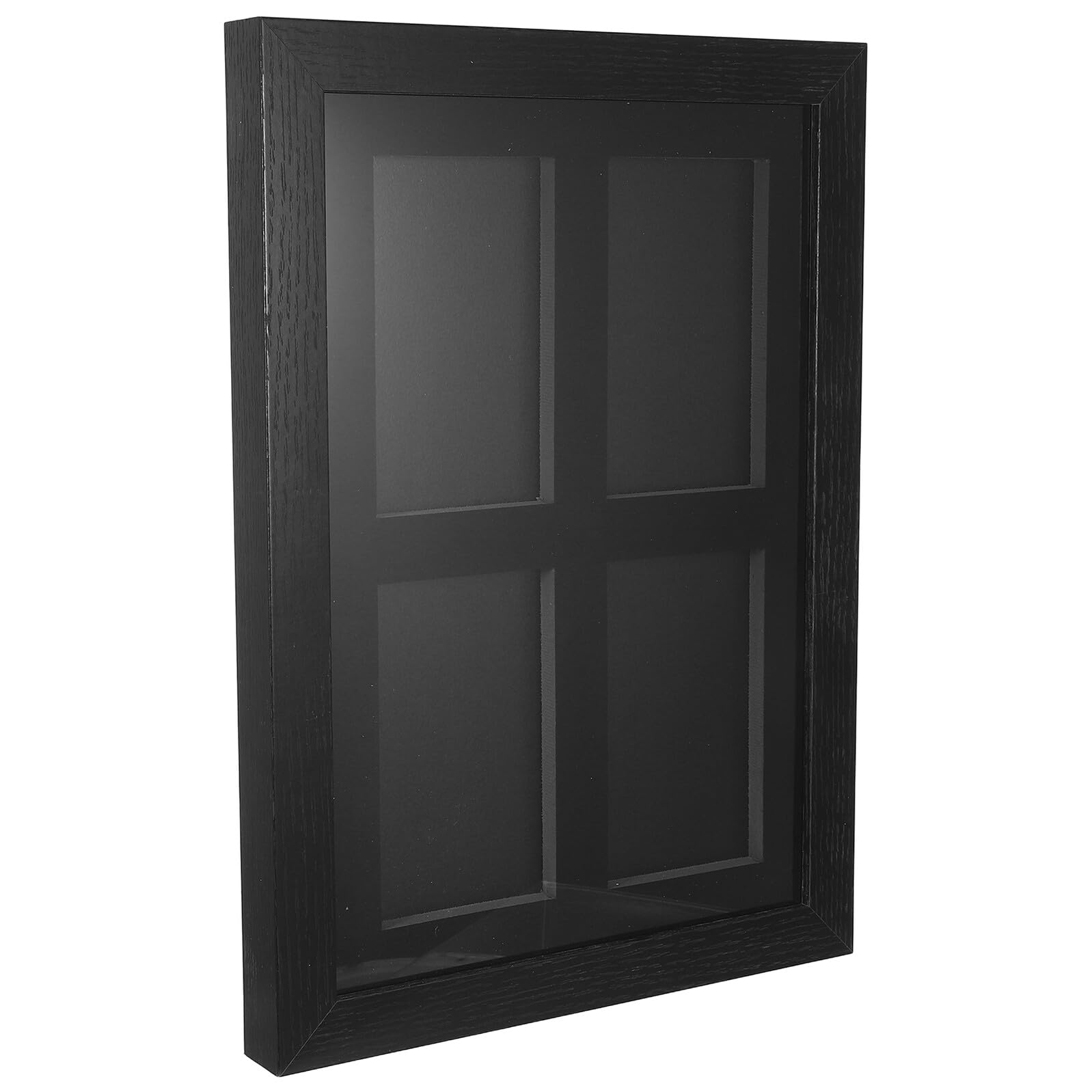 Lurrose Gerahmter Sammelkarten Rahmen für Wand und Tischmontage 4 Fächer Transparente Abdeckung Psa Kompatibel Kartendisplay für Sammelkarten und Trading Cards