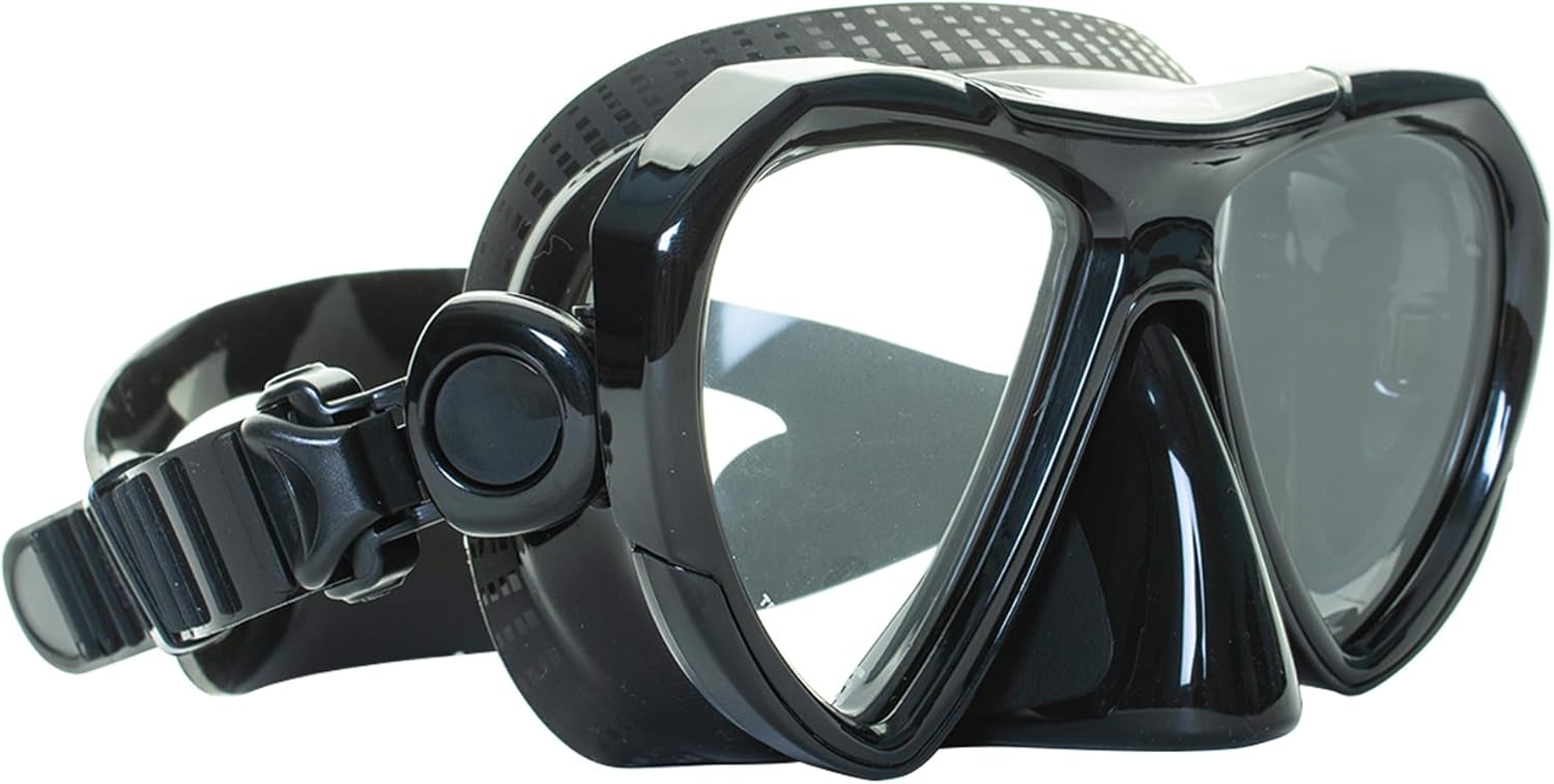 EVO Abaco Scuba Mask - Soft Silicone Skirt and Strap - Tempered Glass Lenses and Easy Grip Nose - Scuba Diving, Snorkeling, Freediving - Dive Mask - Underwater Mask
