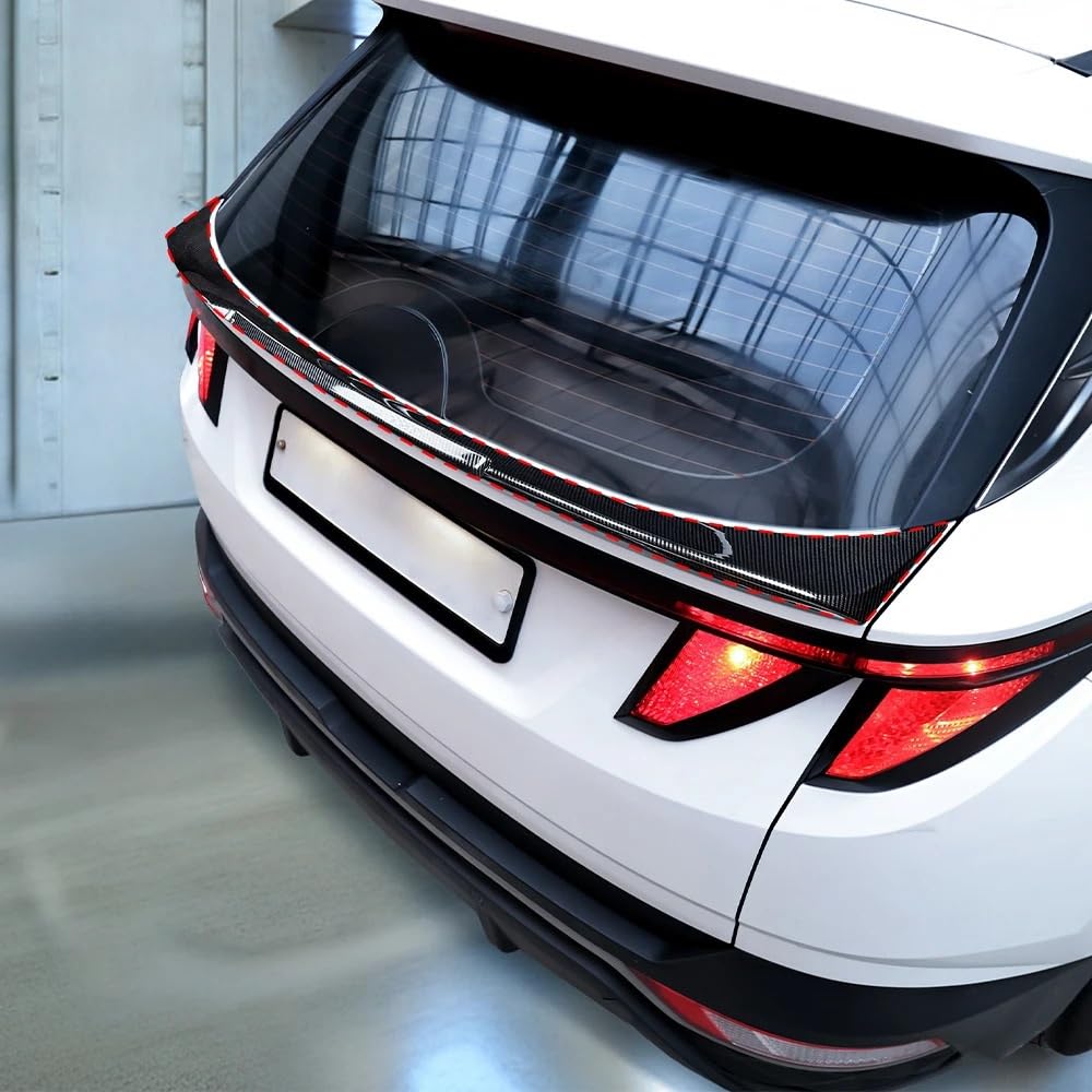 Spoiler dachowy Pasuje do Tucson NX4 pasuje do NX4 PE 2022-2026 LHD/RHD tylny spojler dachowy ABS listwa wykończeniowa górne skrzydło bagażnika nakładka na wargę(Carbon Fiber Black)