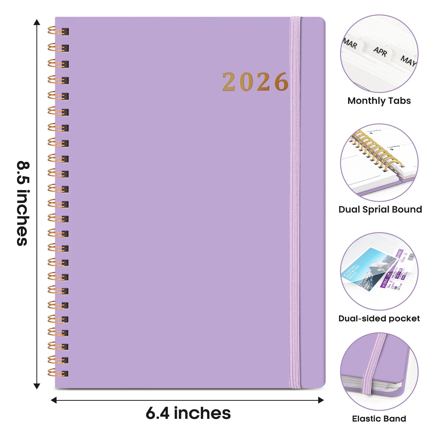Snapklik.com : 2026 Planner, Weekly And Monthly Calendar Planner Book ...