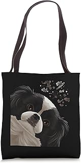 Funny Curious Dog Japanese Chin Tote Bag