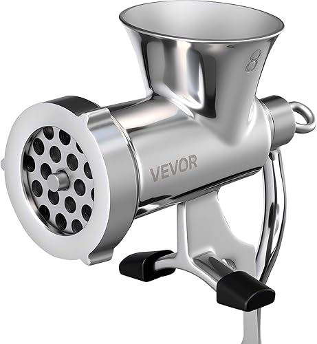 Miniatura 50 de VEVOR Picadora de carne manual de acero inoxidable 304, accionada a mano, máquina multifuncional de salchichas, máquina de café en polvo