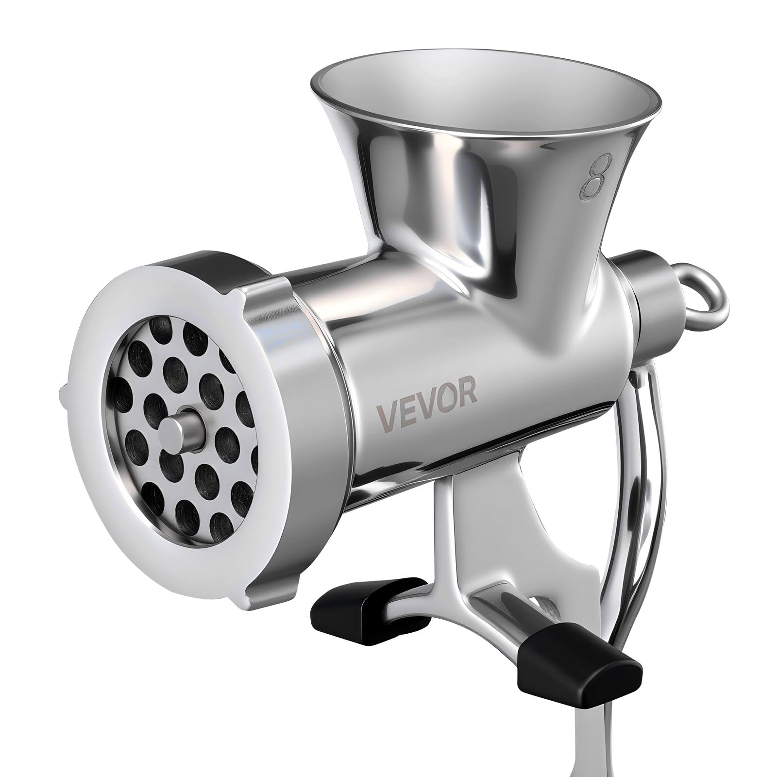 VEVOR Picadora de Carne Manual de Acero Inoxidable 304 con Manivela y Abrazadera de Acero para Mesa Máquina para Moler Carne con Placa de Corte y Tubo Ideal para Carne de Res, Cocina, Restaurante