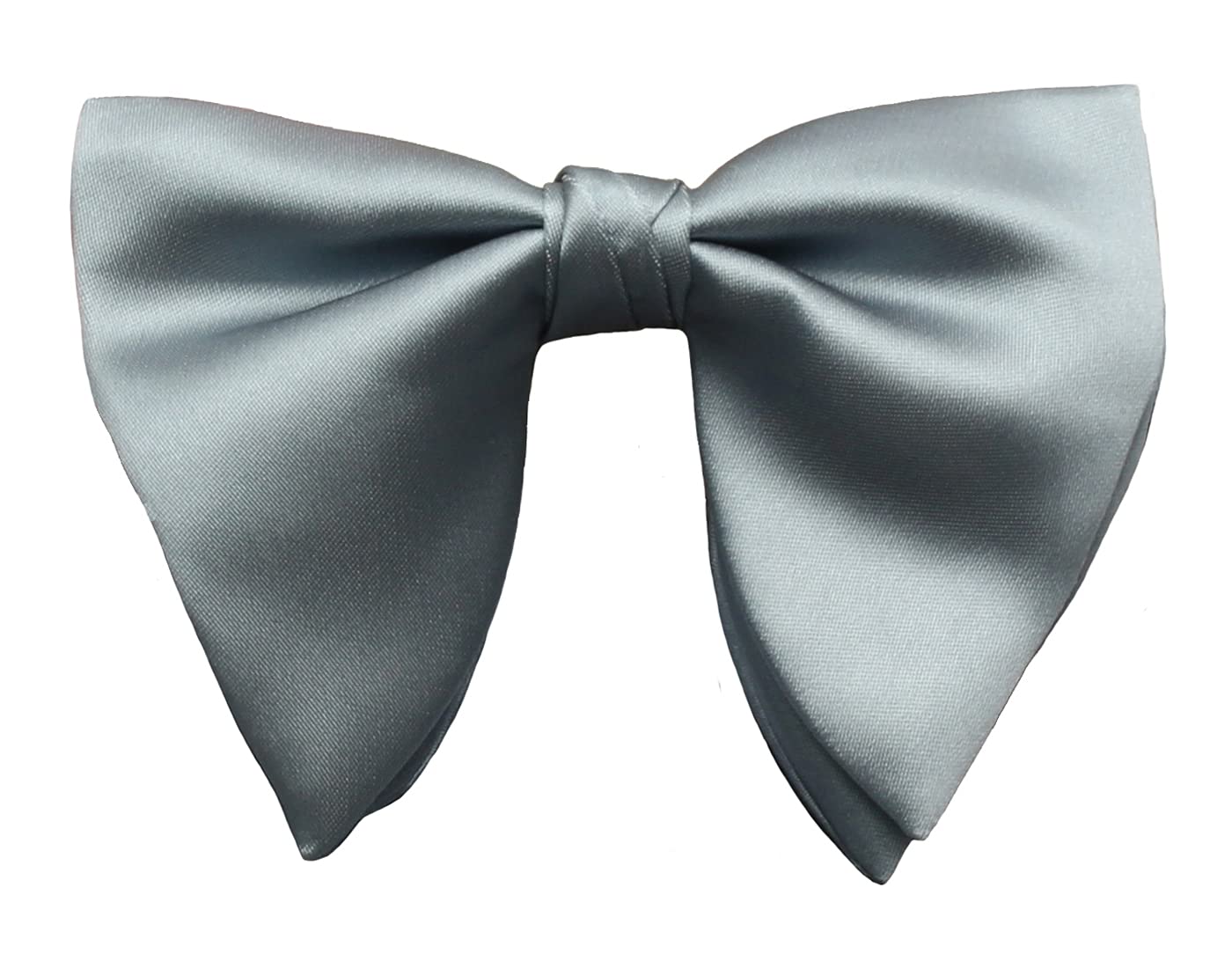 Mens Oversized Satin Silk Bow Tie Solid Color Formal Tuxedo Big Bowtie