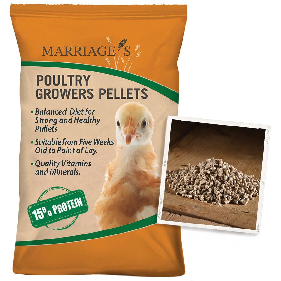 Marriages Poultry Growers Pellets 20kg