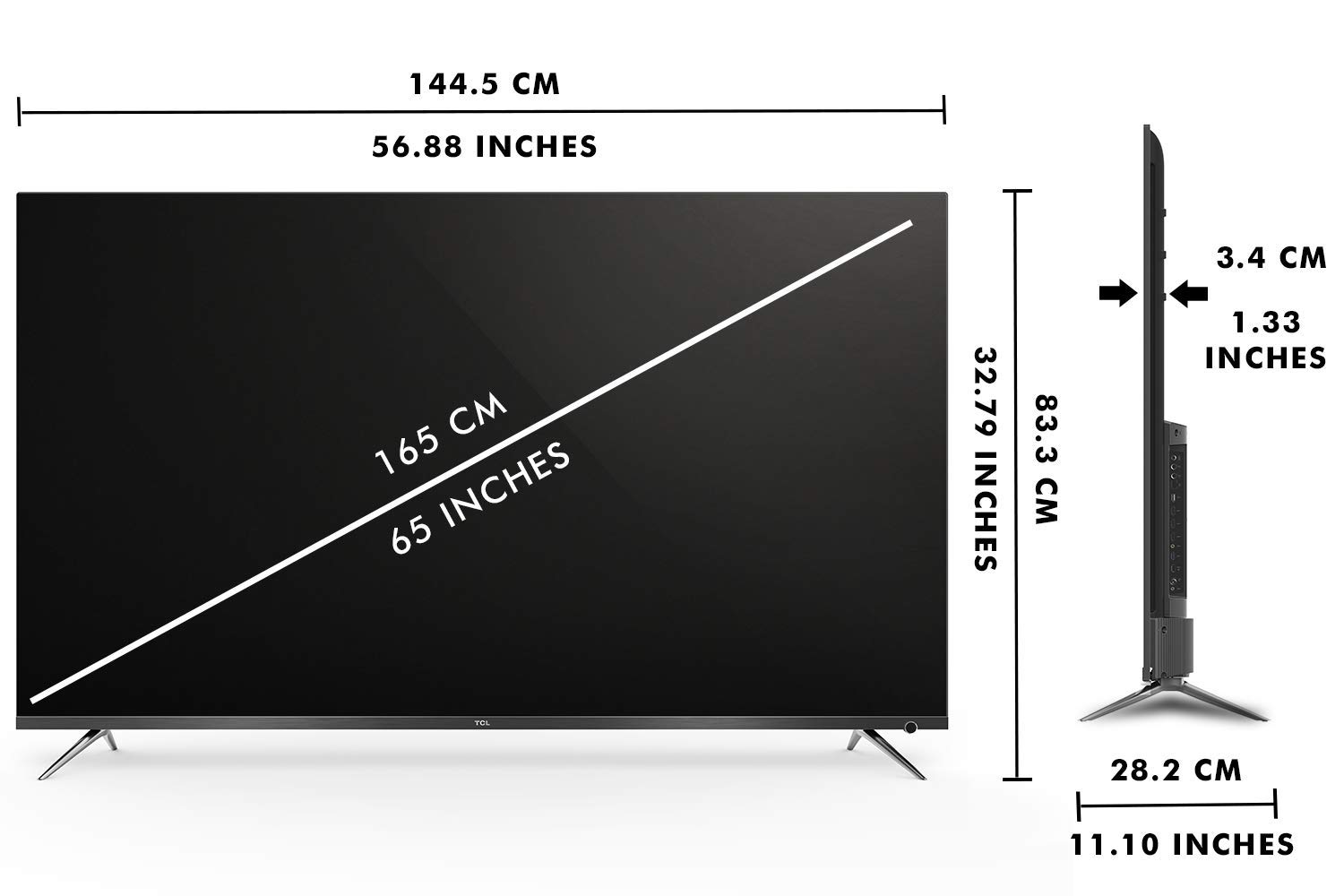 TCL 163.9 cm (65 inches) AI 4K Ultra HD Certified Android Smart