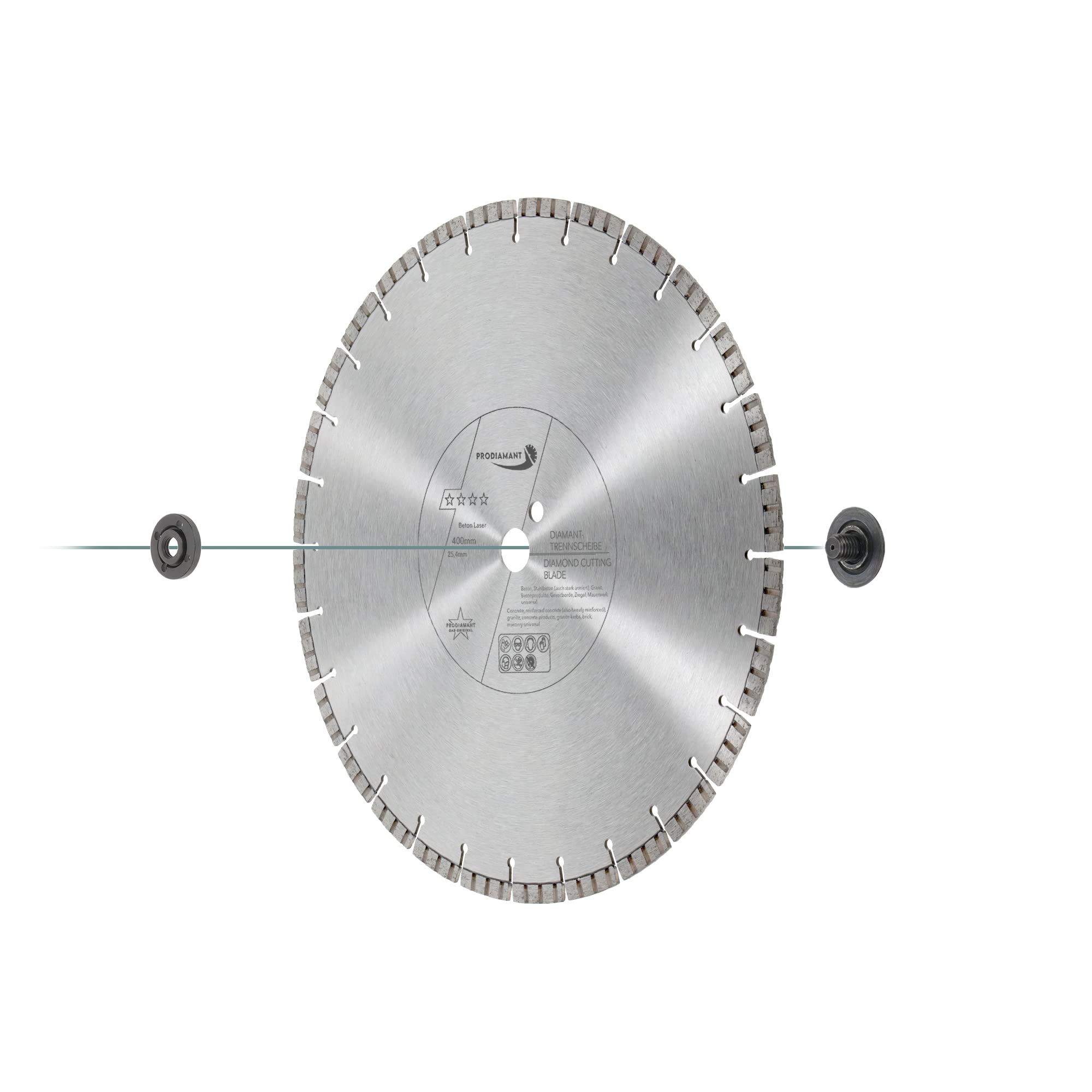 PRODIAMANT Disco diamantato Premium per il taglio del cemento laser 400 mm x 25,4 mm disco diamantato saldato al laser