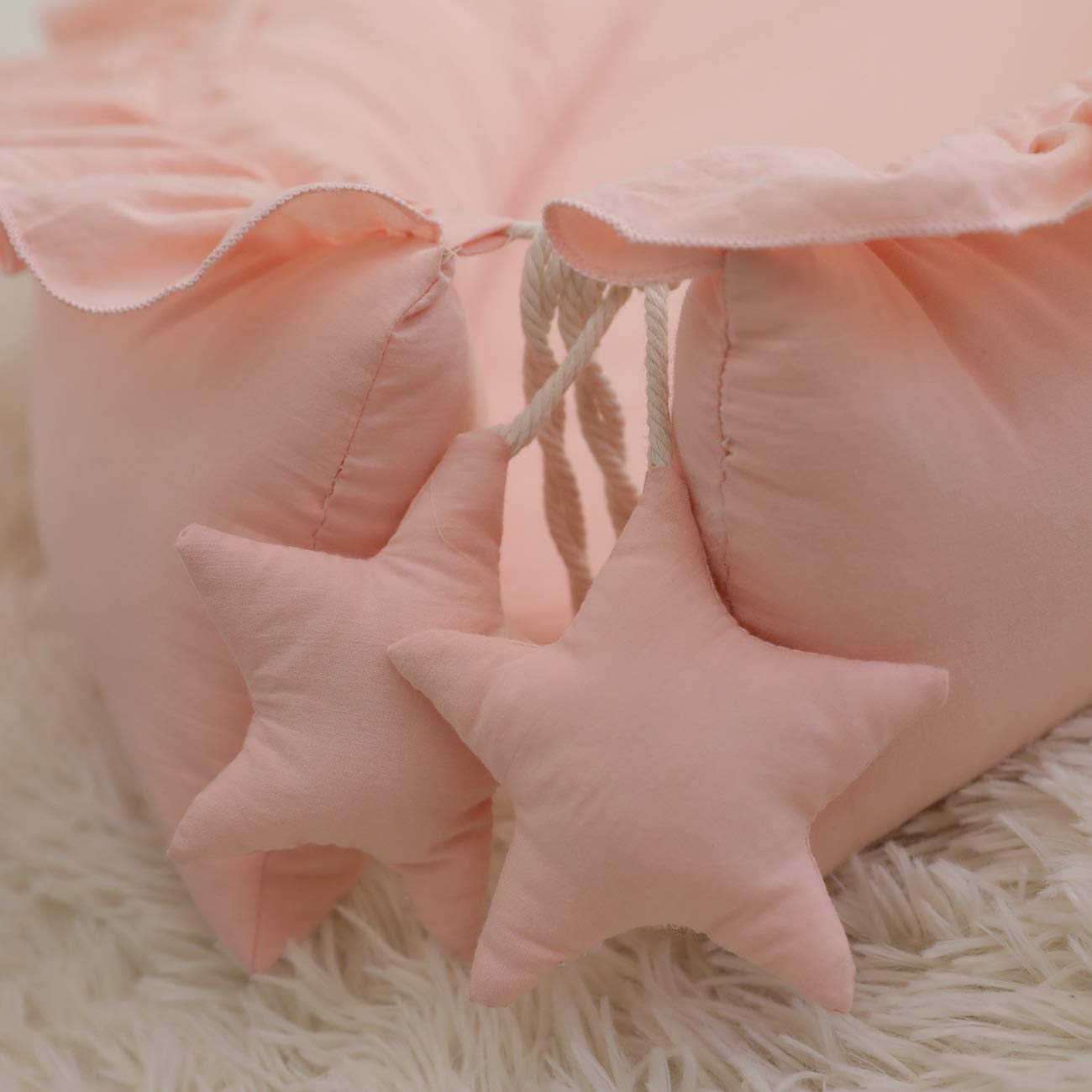 Nido de bebé para recién nacidos y bebés, saco de dormir antipatadas, para recién nacidos, niños y niñas de 0 a 18 meses, regalo para recién nacidos (rosa)