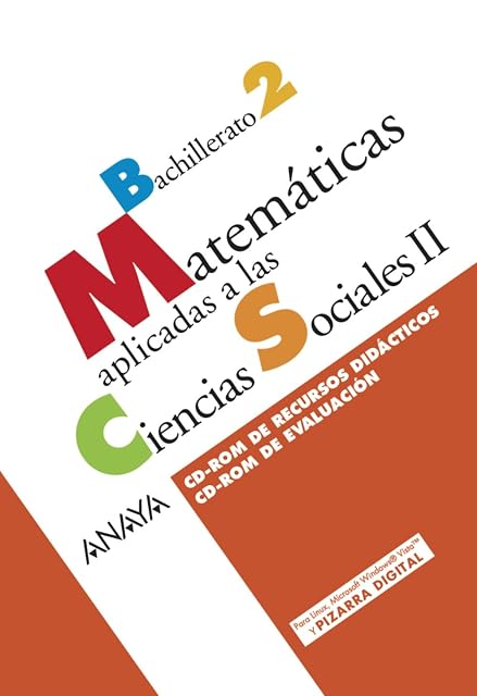 Portada de Matemáticas Aplicadas a las Ciencias Sociales II. Cd-Rom de Recursos D
