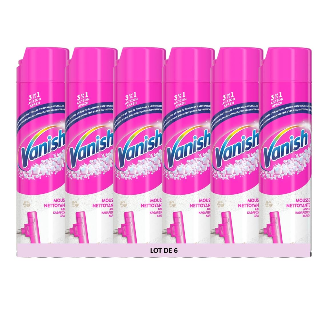 Vanish Nettoyant Tapis et Moquette - Détachant lot de 6 x 600 ml