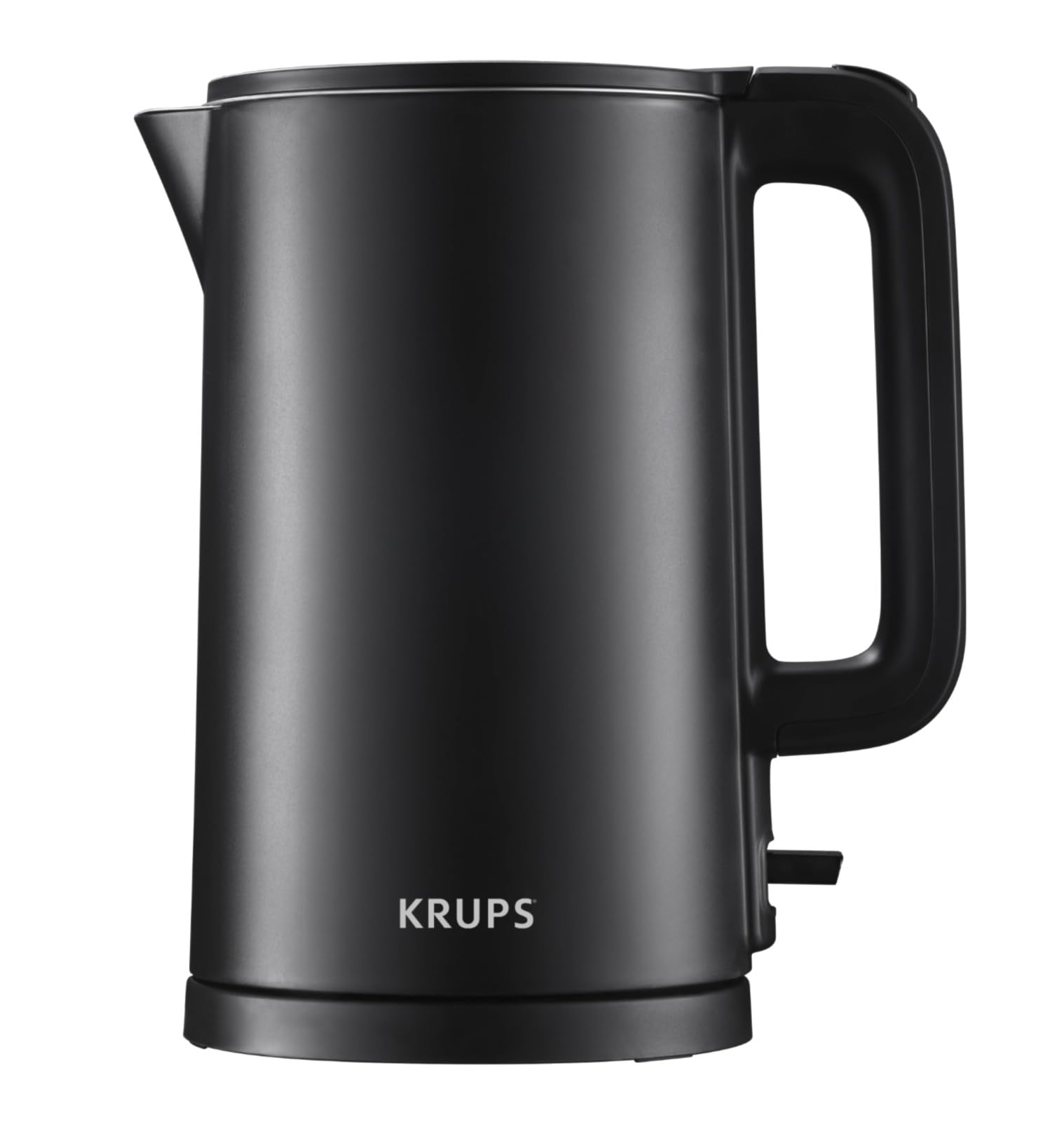 KRUPS 1.5L Electric Kettle Stainless Steel Cool Touch Interior, Fast Boiling, One Cup in 80 Seconds, Double Wall, Auto Off, Keep Warm, Hot Water Kettle Electric, Cordless, Black