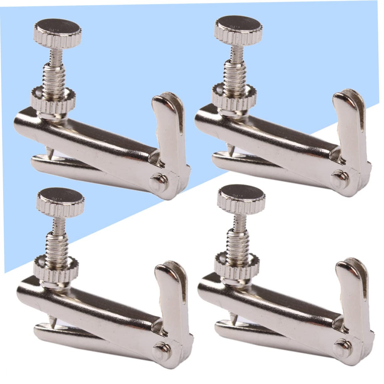 Toddmomy 4Pcs Silver Violin Fine Tuners String Fine Adjuster for Violin S Easy Installation Precision Design Compatible Violins