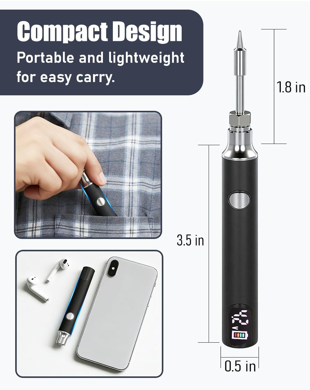 Portable Soldering Iron Mini Cordless Welding Repair Kit, Black — Amazon image 4