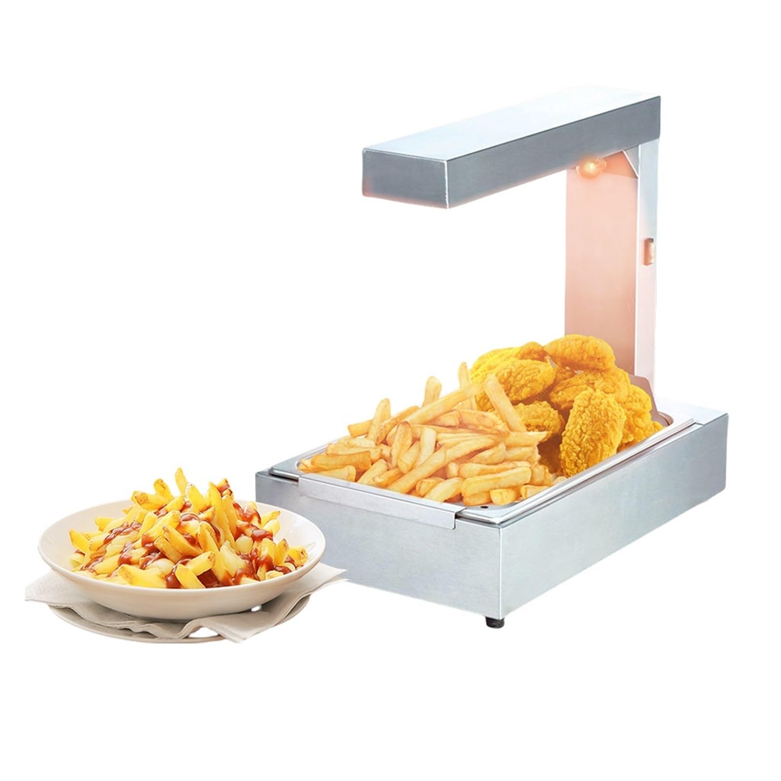 Chauffe-frites Commercial : Lampe Chauffante De Comptoir For Réchauffer Les Aliments – Idéal For Restaurants À Service Rapide Assure Une Chaleur Constante