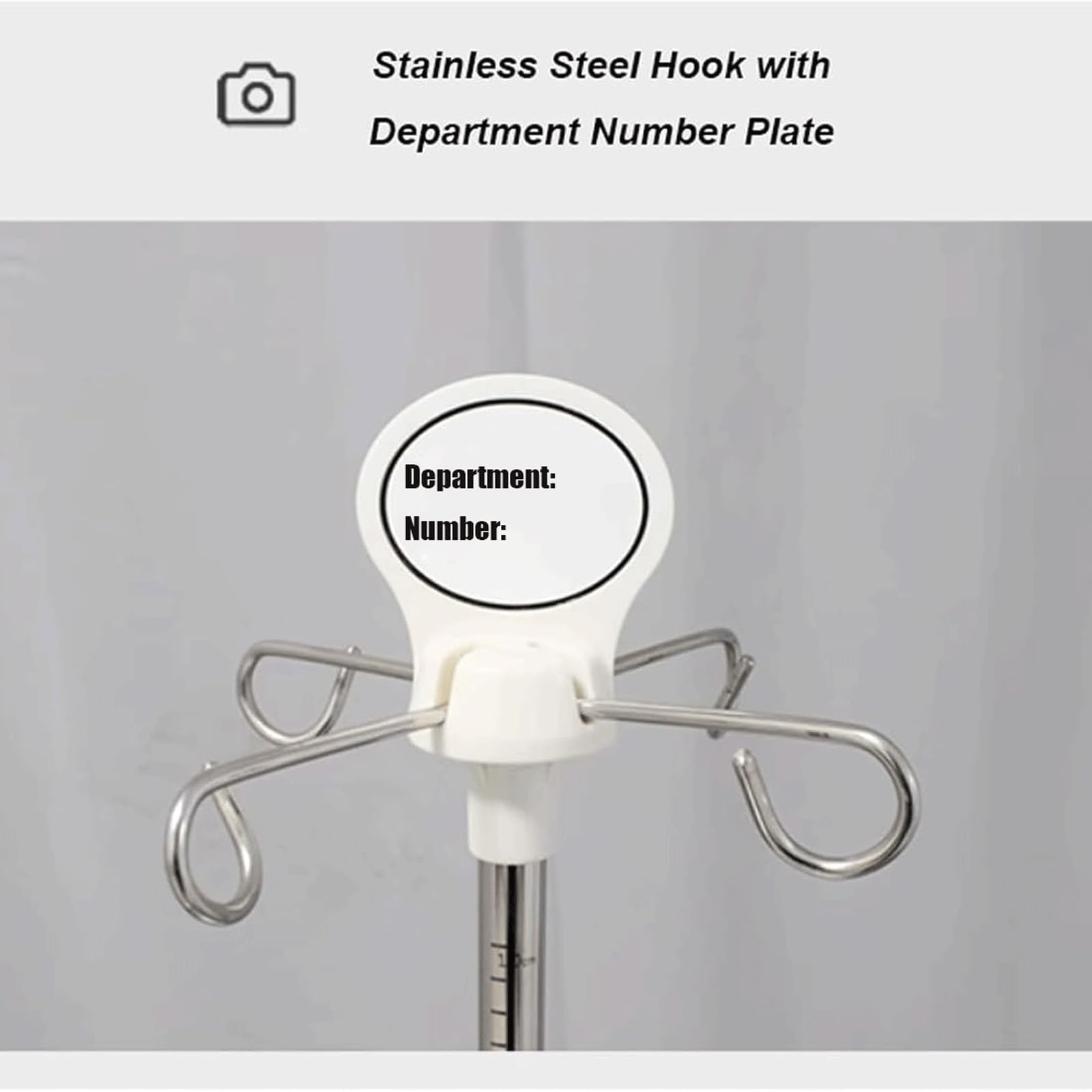 EYPKPL Supporto for flebo con Ruote, Altezza Regolabile, Supporto for Sacca flebo in Acciaio Inox con Ruote e 4 Ganci, Supporto for flebo con Vassoio Quadrato