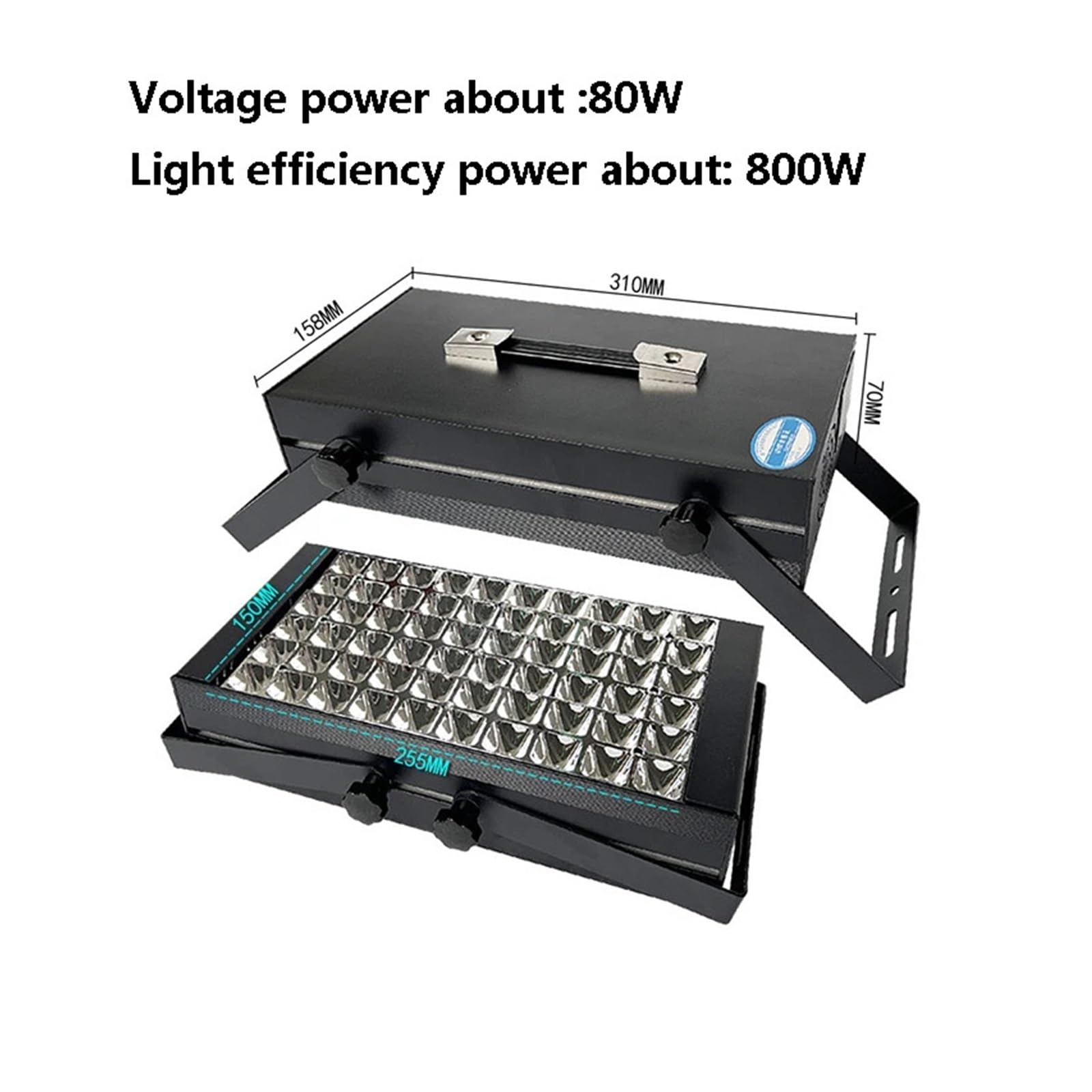 Lámpara de curado UV Lámpara LED portátil de curado coloide UV refrigerada por aire, 800W, 395nm, pegamento UV sin sombras, agua, aceite verde, OCA, pantalla de teléfono móvil, unión de PC Curado de t