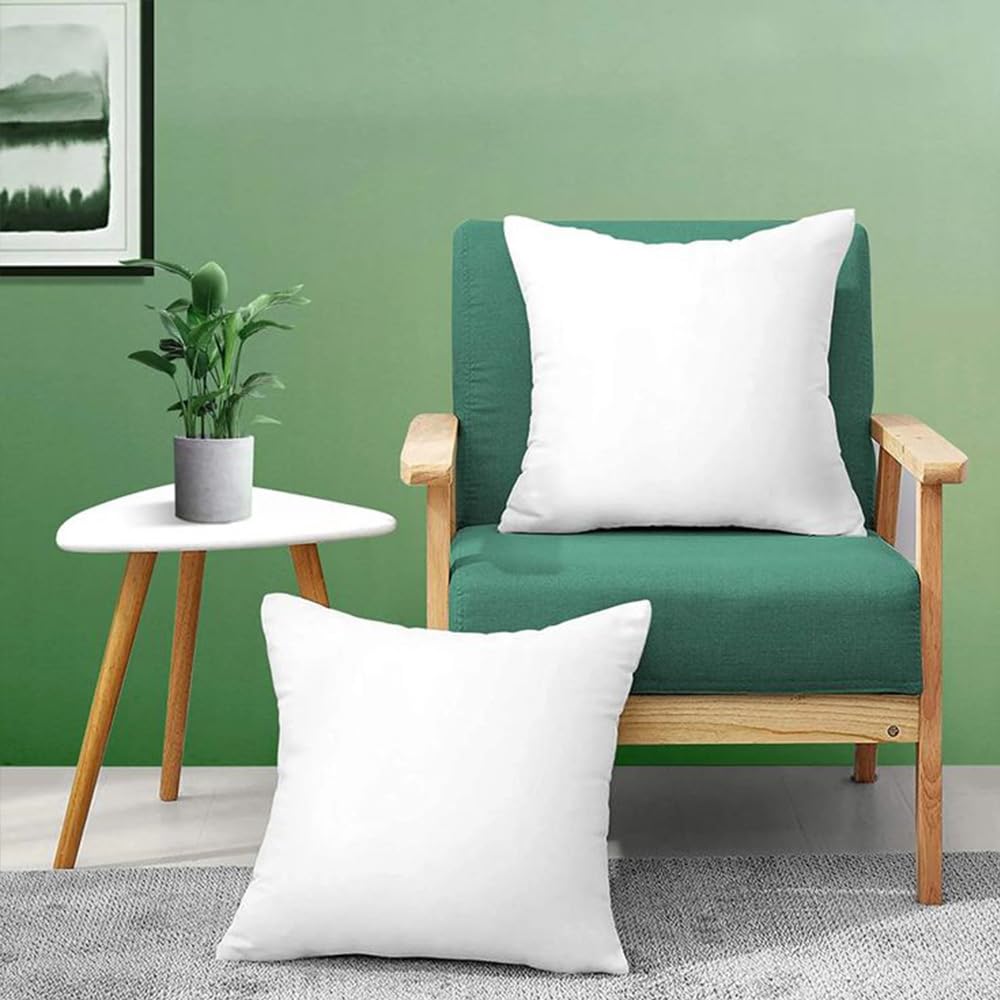 LINENWALAS Premium Microfiber 20x20 Inch Cushion Filler | Cushion Insert | Soft, Fluffy & Durable Pillow Insert for Sofa, Bed & Chair (White)-image-1
