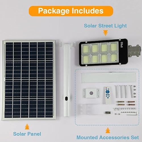 Miniatura 8 de Luces solares LED de 8000 W para exteriores, luz de inundación de seguridad del atardecer al amanecer con control remoto, inalámbrico, impermeable,
