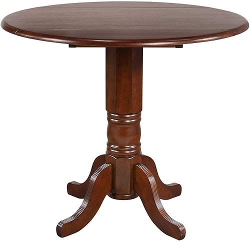 Miniatura 7 de Sunset Trading Andrews Mesa de comedor, acabado castaño envejecido