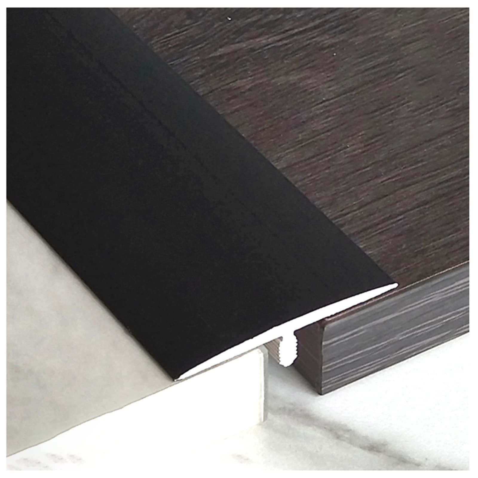 Bande de transition pour sol en T auto-adhésive 3,8 cm motif grain de bois